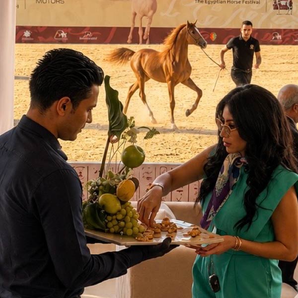 LOriental server with theatrical passarounds at ASEEL Horse Festival LOriental server with theatrical passarounds at ASEEL Horse Festival