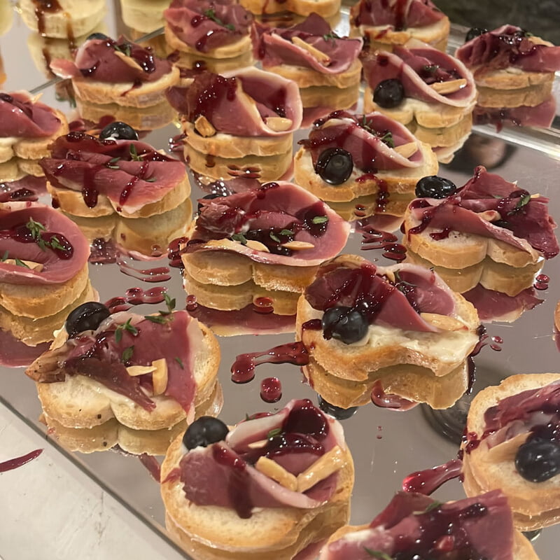 Duck Breast & Blueberry Compote Crostini 30pc