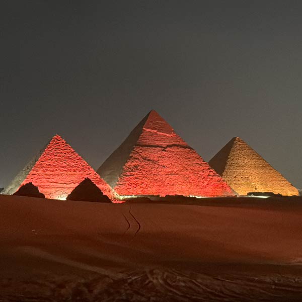Pyramids with breathtaking lighting at TPE